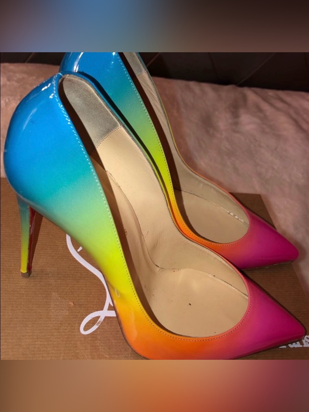 Christian Louboutin Pigalle Multi color Patent Leather pumps